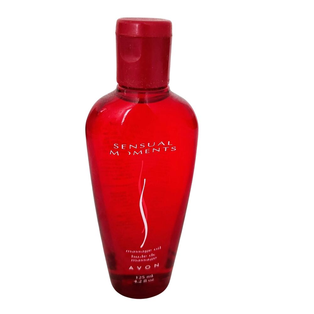 Avon Sensual Moments Massage Oil 4.2 oz. NEW 2001 Red Bottle Discontinued